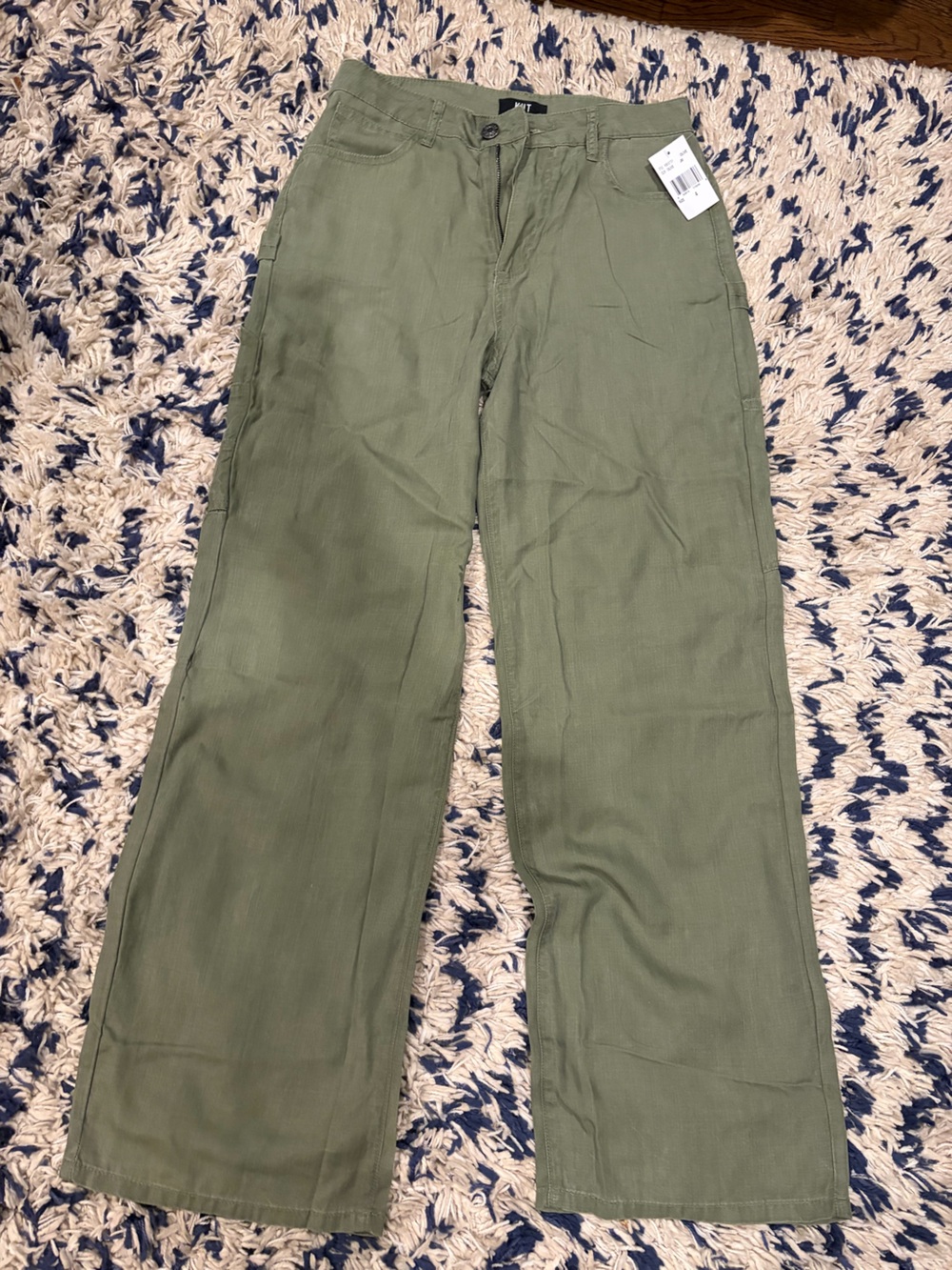 NWT ✨ Kut From The Kloth - SIENNA HIGH RISE WIDE LEG Utility PANT Olive Green -4 - Picture 3 of 10